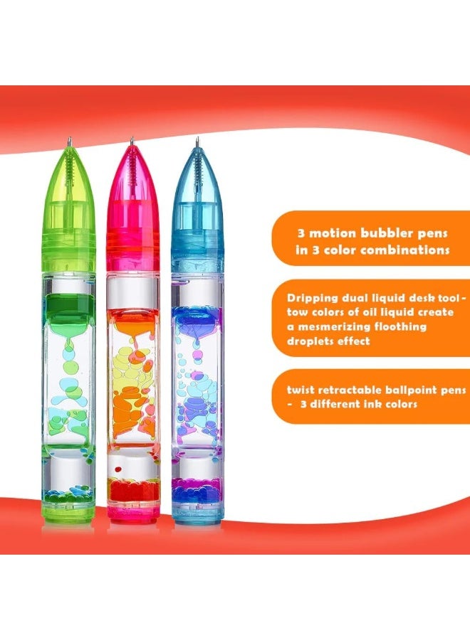 abley's Liquid Motion Sensory Pen, Therapeutic Tool for Autism, Visual Stimulation Fidget Toy with Floating Bubbles (Set of 1) - Image 4